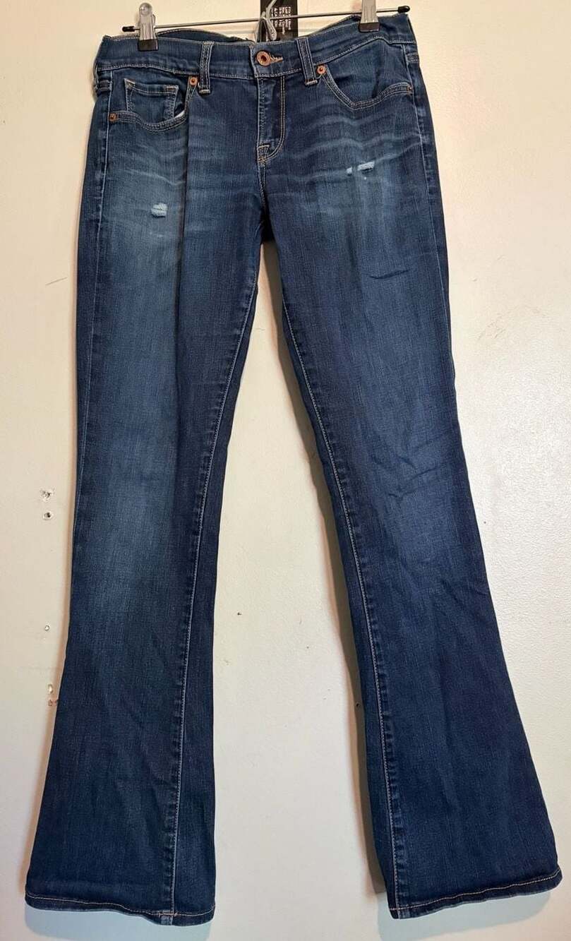 Lucky Brand Handcrafted Los Angeles California Distressed Flare Denim Jeans 6R